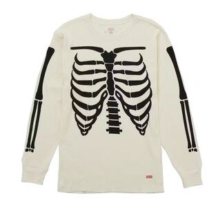 NWT Supreme/Hanes Skeleton Print Long Sleeve Shirt and long johns